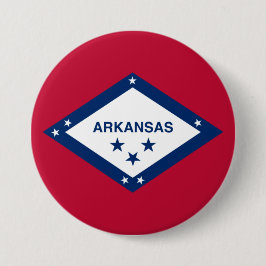 De vlag van Arkansas Ronde Button 7,6 Cm