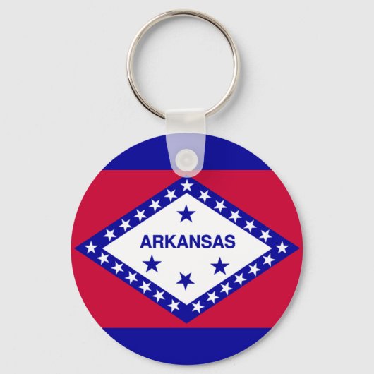 De vlag van Arkansas Sleutelhanger (Voorkant)