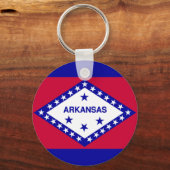 De vlag van Arkansas Sleutelhanger (Voorkant)