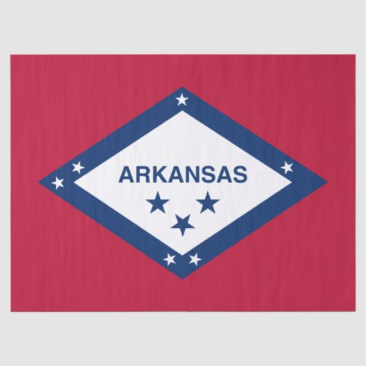 De vlag van Arkansas Tissuepapier (Voorkant)