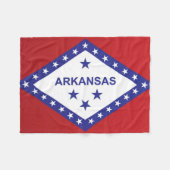 De vlag van Arkansas, Verenigde Staten van Amerika Fleece Deken (Voorkant (Horizontaal))