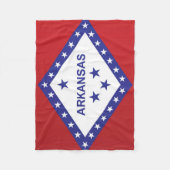 De vlag van Arkansas, Verenigde Staten van Amerika Fleece Deken (Voorkant)