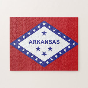 De vlag van Arkansas, Verenigde Staten van Amerika Legpuzzel