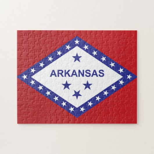 De vlag van Arkansas, Verenigde Staten van Amerika Legpuzzel (Horizontaal)