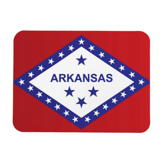De vlag van Arkansas, Verenigde Staten van Amerika Magneet (Horizontaal)