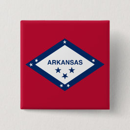 De vlag van Arkansas Vierkante Button 5,1 Cm