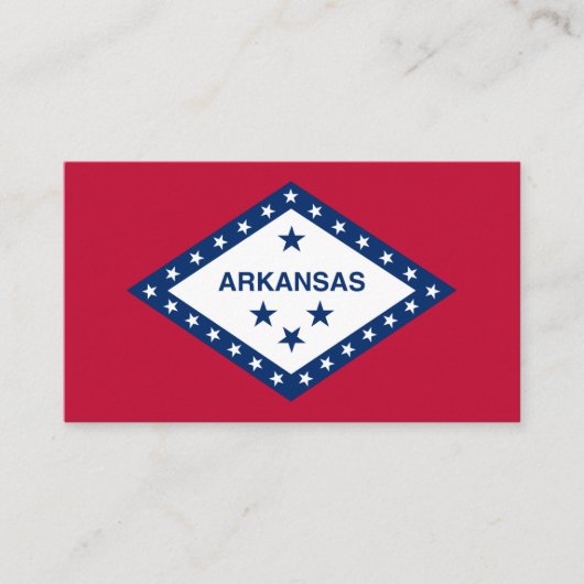 De vlag van Arkansas Visitekaartje (Voorkant)