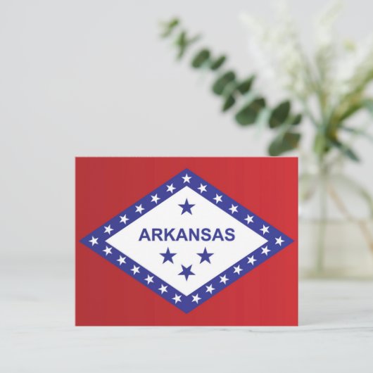 De vlag van Arkansas, VS Briefkaart (Staand voorkant)