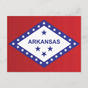 De vlag van Arkansas, VS Briefkaart
