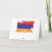 De Vlag van Armenië van Grunge Kaart (Achterkant)