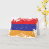 De Vlag van Armenië van Grunge Kaart (Gele Bloem)