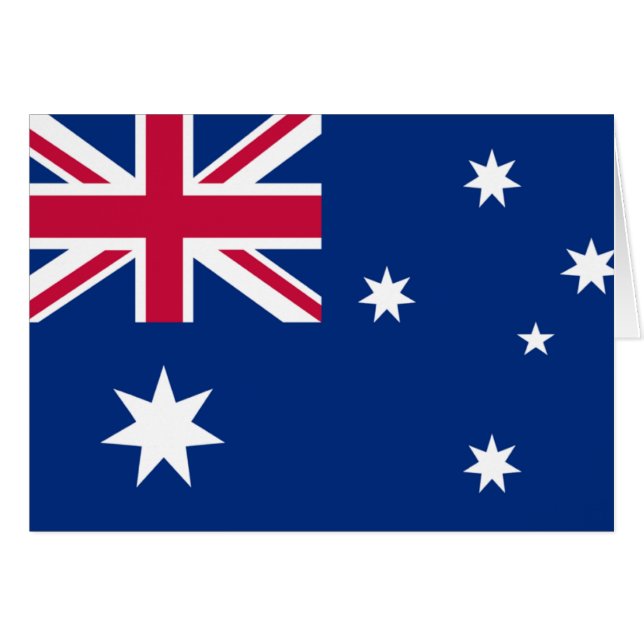 De Vlag van Australië (Voorkant Horizontaal)