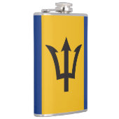 De vlag van Barbados is volledig groot Heupfles (Rechts)