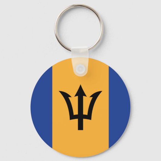 De vlag van Barbados Sleutelhanger (Voorkant)