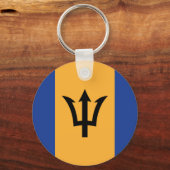 De vlag van Barbados Sleutelhanger (Voorkant)