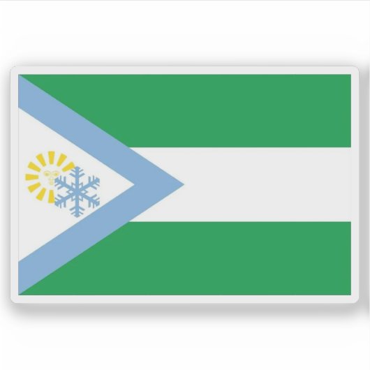 De vlag van Bariloche, Argentinië Sticker (Voorkant)