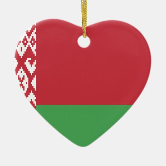 De vlag van Belarus Keramisch Ornament (Voorkant)