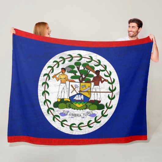 De vlag van Belize - Een wandtapijt van Belize-erf Fleece Deken (In situ)