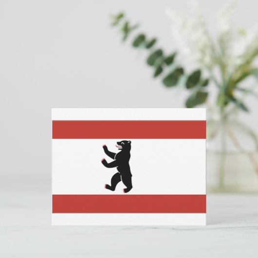 De vlag van Berlijn Briefkaart (Staand voorkant)