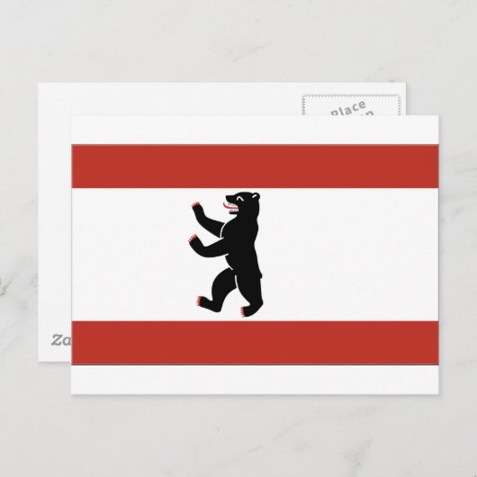 De vlag van Berlijn Briefkaart (Voorkant / Achterkant)