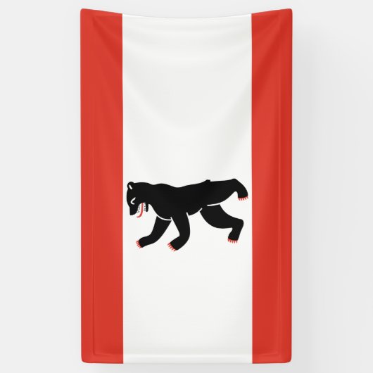 De vlag van Berlijn (Duitse stad) Spandoek (Verticaal)