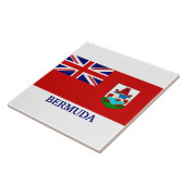 de vlag van Bermuda, voorzien van een etiket, Tegeltje (Zijkant)