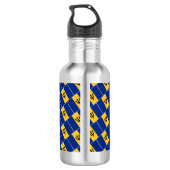 De vlag van BEST BARBADIAN Barbados Gepersonalisee Waterfles (Achterkant)