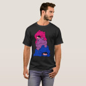 De vlag van Bisexual Pride Cute Frog LGBT Pride Fl T-shirt (Voorkant volledig)