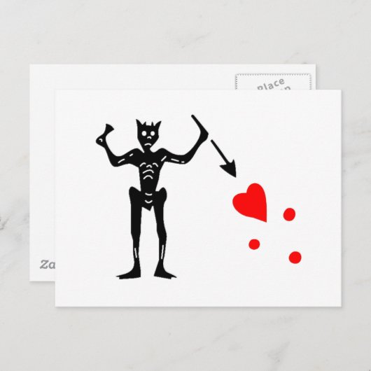 De vlag van Blackbeard Authentic Briefkaart (Voorkant / Achterkant)