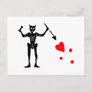 De vlag van Blackbeard Authentic Briefkaart