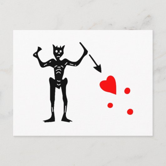 De vlag van Blackbeard Authentic Briefkaart (Voorkant)