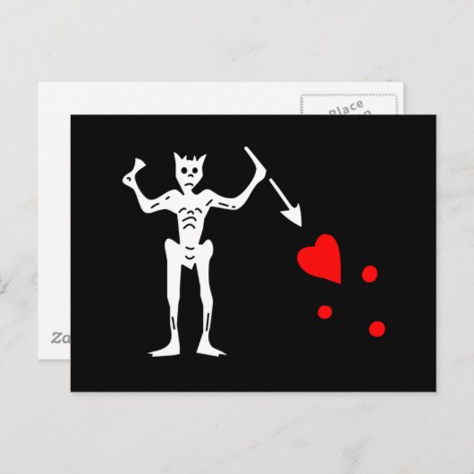 De vlag van Blackbeard Authentic Briefkaart (Voorkant / Achterkant)