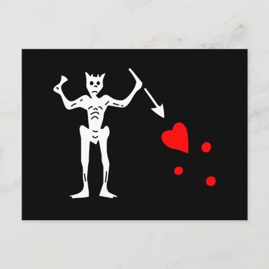 De vlag van Blackbeard Authentic Briefkaart (Voorkant)