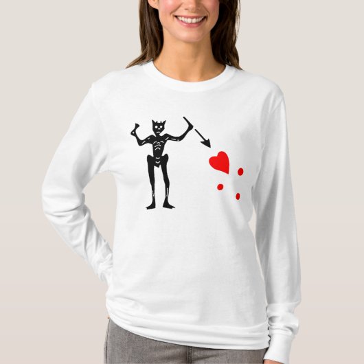 De vlag van Blackbeard Authentic T-shirt (Voorkant)