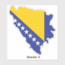 De vlag van Bosnië en Herzegovina in de landenkaar