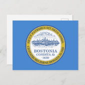De vlag van Boston (Massachusetts) Briefkaart (Voorkant / Achterkant)