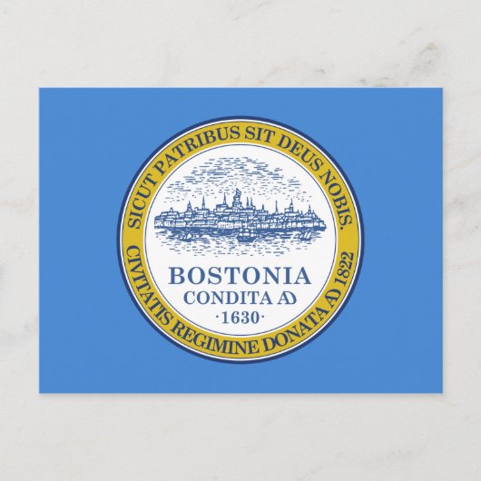 De vlag van Boston (Massachusetts) Briefkaart (Voorkant)