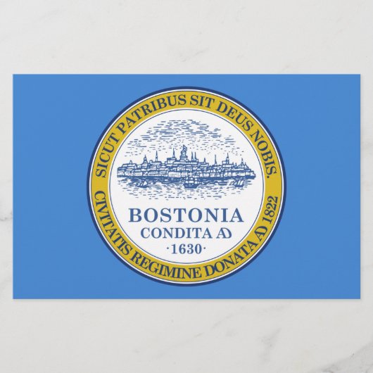 De vlag van Boston (Massachusetts) Briefpapier (Voorkant)