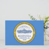 De vlag van Boston (Massachusetts) Briefpapier (Staand voorkant)