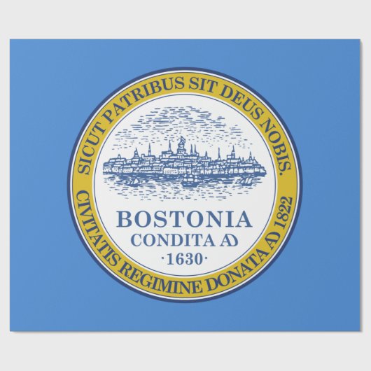 De vlag van Boston (Massachusetts) Cadeaupapier (Vlak)