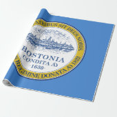 De vlag van Boston (Massachusetts) Cadeaupapier (Uitgerold)