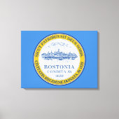 De vlag van Boston (Massachusetts) Canvas Afdruk (Voorkant)