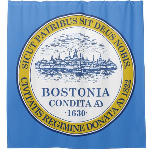 De vlag van Boston (Massachusetts) Douchegordijn (Voorkant)