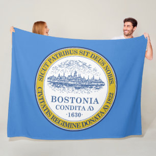 De vlag van Boston (Massachusetts) Fleece Deken