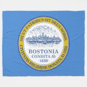 De vlag van Boston (Massachusetts) Fleece Deken (Voorkant (Horizontaal))