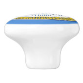 De vlag van Boston (Massachusetts) Keramische Knop (Zijkant)