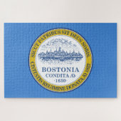 De vlag van Boston (Massachusetts) Legpuzzel (Horizontaal)