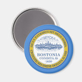 De vlag van Boston (Massachusetts) Magneet (Voorkant / Achterkant)