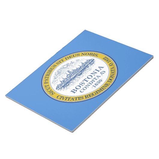 De vlag van Boston (Massachusetts) Notitieblok (Schuin)