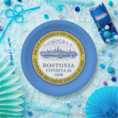 De vlag van Boston (Massachusetts) Papieren Bordje (Feest)